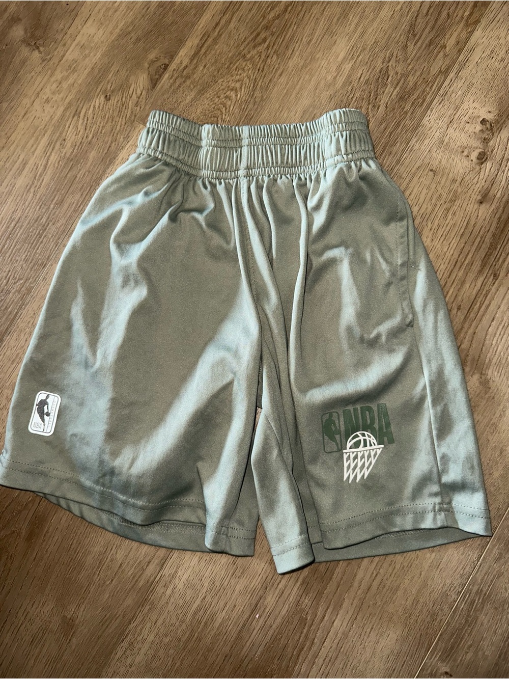 NBA Kids Sage Green Athletic Shorts